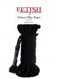 Черная веревка для фиксации Deluxe Silky Rope - 9,75 м. - Pipedream - купить с доставкой в Курске