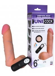 Фаллическая насадка Харнесс UNICOCK 6  с вибрацией - 18 см. - LOVETOY (А-Полимер) - купить с доставкой в Курске