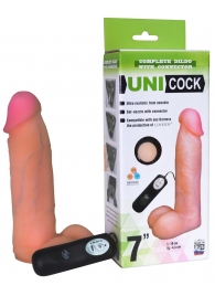 Фаллическая насадка Харнесс UNICOCK 7  с вибрацией - 19 см. - LOVETOY (А-Полимер) - купить с доставкой в Курске