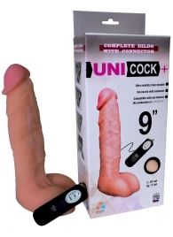 Фаллическая насадка Харнесс UNICOCK 9  с вибрацией - 24 см. - LOVETOY (А-Полимер) - купить с доставкой в Курске