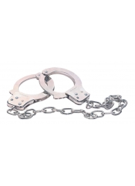 Наручники из металла с длинной цепочкой CHROME HANDCUFFS METAL HANDCUFFS W. KEY - NMC - купить с доставкой в Курске