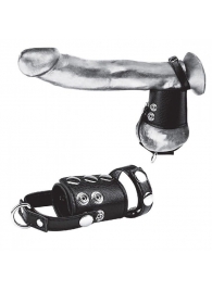 Кольцо на член и мошонку Cock Ring With 2  Ball Stretcher And Optional Weight Ring - BlueLine - в Курске купить с доставкой