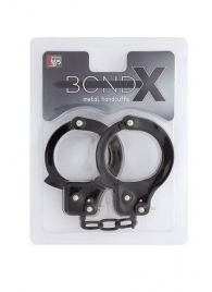 Чёрные наручники из листового металла BONDX METAL CUFFS BLACK - Dream Toys - купить с доставкой в Курске