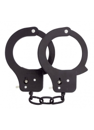 Чёрные наручники из листового металла BONDX METAL CUFFS BLACK - Dream Toys - купить с доставкой в Курске