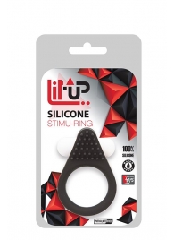 Чёрное эрекционное кольцо LIT-UP SILICONE STIMU RING 1 BLACK - Dream Toys - в Курске купить с доставкой