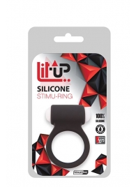 Чёрное эрекционное виброкольцо LIT-UP SILICONE STIMU RING 3 BLACK - Dream Toys - в Курске купить с доставкой