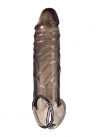 Дымчатая фаллическая насадка с подхватом и закрытой головкой - 16,2 см. - ToyFa - в Курске купить с доставкой