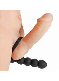 Насадка для двойного проникновения Double Fun Cock Ring with Double Penetration Vibe - XR Brands - в Курске купить с доставкой