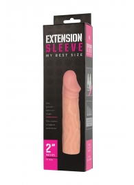 Телесная насадка-удлинитель Extension sleeve - 17 см. - Sitabella - в Курске купить с доставкой
