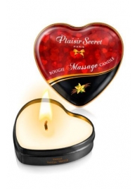 Массажная свеча с ароматом ванили Bougie Massage Candle - 35 мл. - Plaisir Secret - купить с доставкой в Курске