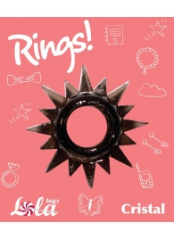 Чёрное эрекционное кольцо Rings Cristal - Lola Games - в Курске купить с доставкой