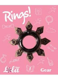 Чёрное эрекционное кольцо Rings Gear - Lola Games - в Курске купить с доставкой