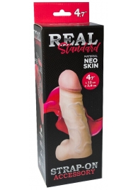 Реалистичная насадка с мошонкой REAL Standard - 15,5 см. - LOVETOY (А-Полимер) - купить с доставкой в Курске