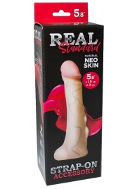 Реалистичная насадка с мошонкой REAL Standard - 18 см. - LOVETOY (А-Полимер) - купить с доставкой в Курске