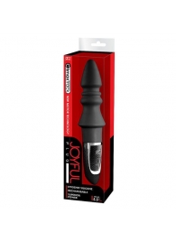 Черный конический анальный вибромассажер-ёлочка JOYFUL PLUG VIBRATOR 5.5INCH - 14 см. - NMC