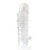 Закрытая прозрачная рельефная насадка Crystal sleeve - 13 см. - Erowoman-Eroman - в Курске купить с доставкой