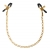 Чёрные с золотом зажимы на соски Gold Chain Nipple Clamps - Pipedream - купить с доставкой в Курске