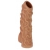 Телесная насадка с венками и открытой головкой Nude Sleeve L - 14 см. - KOKOS - в Курске купить с доставкой