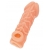 Телесная закрытая насадка с венками Cock Sleeve Size M - 15,6 см. - KOKOS - в Курске купить с доставкой