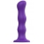 Фиолетовая насадка Strap-On-Me Dildo Geisha Balls size M - Strap-on-me - купить с доставкой в Курске