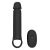 Черная насадка-удлинитель с вибрацией Vibrating Extender With Remote - Dream Toys - в Курске купить с доставкой