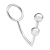 Кольцо на пенис с анальным стимулятором Two Bead Stainless Steel Anal Hook   Cock Ring - BlueLine - в Курске купить с доставкой