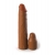 Коричневая насадка на член 2  Silicone X-tension - 20,3 см. - Pipedream - в Курске купить с доставкой