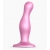 Розовая насадка Strap-On-Me Dildo Plug Curvy size M - Strap-on-me - купить с доставкой в Курске