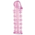 Гелевая розовая насадка на фаллос с шипами - 12 см. - Toyfa Basic - в Курске купить с доставкой