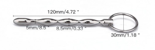 Металлический уретральный плаг с кольцом - Notabu - купить с доставкой в Курске