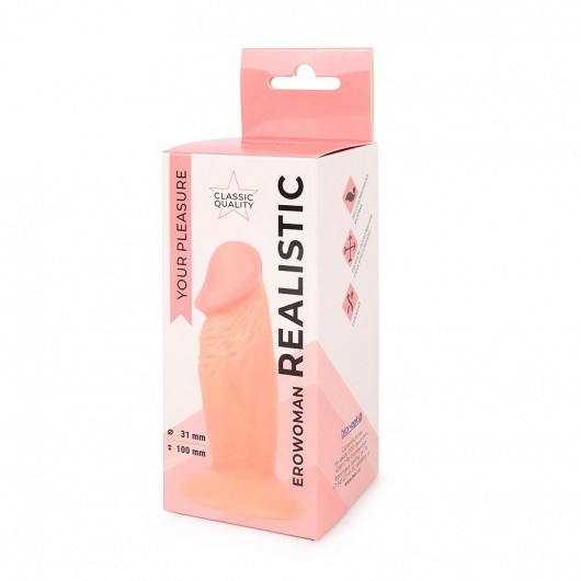 Реалистичный анальный фаллоимитатор Erowoman на присоске - Erowoman-Eroman