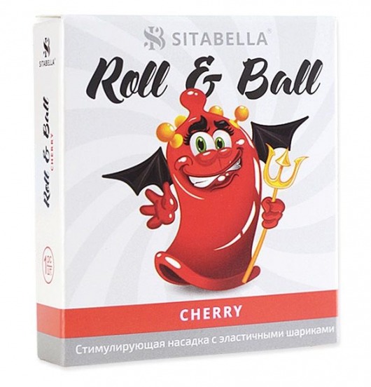 Стимулирующий презерватив-насадка Roll   Ball Cherry - Sitabella - купить с доставкой в Курске