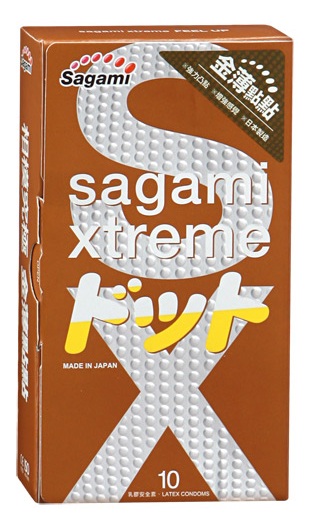 Презервативы Sagami Xtreme FEEL UP с точечной текстурой и линиями прилегания - 10 шт. - Sagami - купить с доставкой в Курске