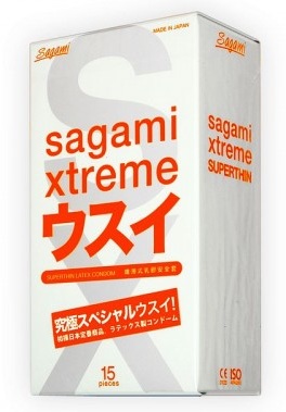 Ультратонкие презервативы Sagami Xtreme SUPERTHIN - 15 шт. - Sagami - купить с доставкой в Курске