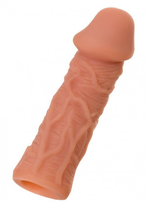 Телесная реалистичная насадка KOKOS Extreme Sleeve 05 с дополнительной стимуляцией - 12,7 см. - KOKOS - в Курске купить с доставкой