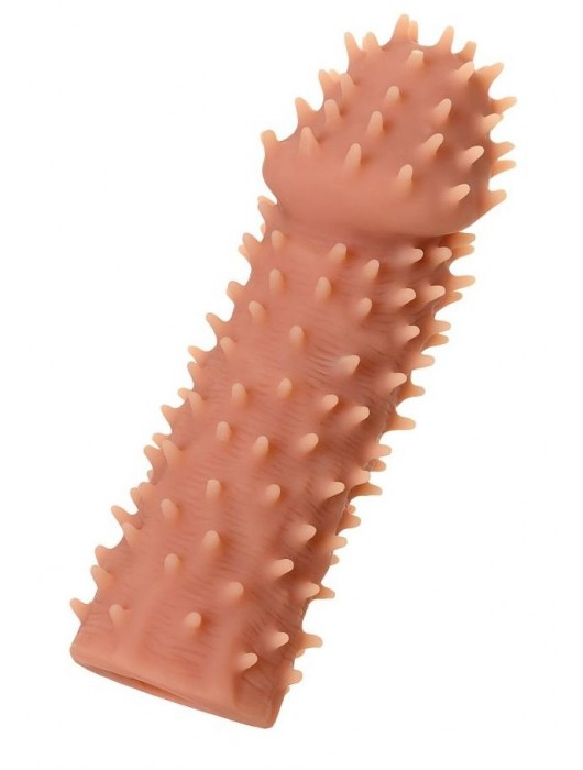 Телесная реалистичная насадка KOKOS Extreme Sleeve 07 с дополнительной стимуляцией - 12,7 см. - KOKOS - в Курске купить с доставкой