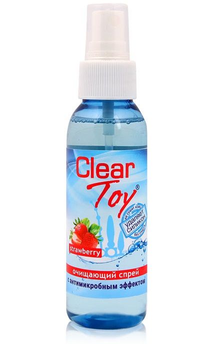 Очищающий спрей для игрушек CLEAR TOY Strawberry - 100 мл. - Биоритм - купить с доставкой в Курске