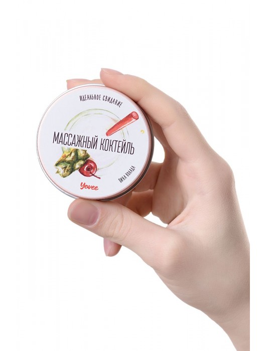Массажная свеча «Массажный коктейль» с ароматом пина колады - 30 мл. - ToyFa - купить с доставкой в Курске