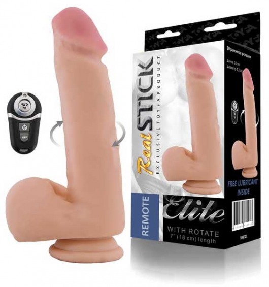 Перезаряжаемый ротатор с пультом ДУ - 18 см. - ToyFa купить в Курске с доставкой в Orgasmix.ru Перезаряжаемый ротатор с пультом ДУ - 18 см. - ToyFa