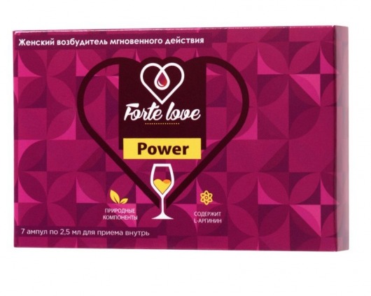 Женский возбудитель мгновенного действия Forte Love Power - 7 ампул (2,5 мл.) - Капиталпродукт - купить с доставкой в Курске