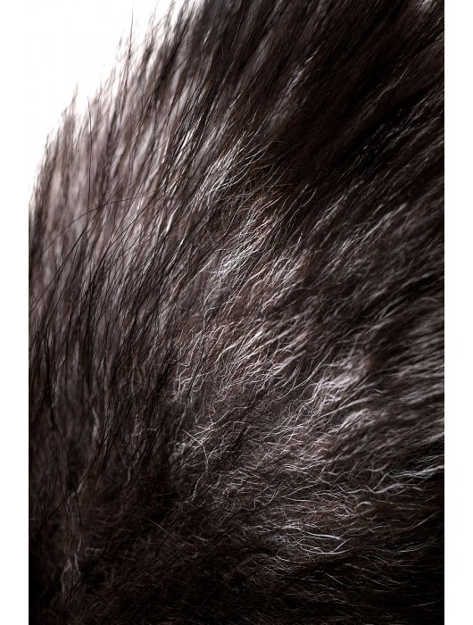 Серебристая металлическая анальная втулка с хвостом чернобурой лисы - размер S - ToyFa - купить с доставкой в Курске