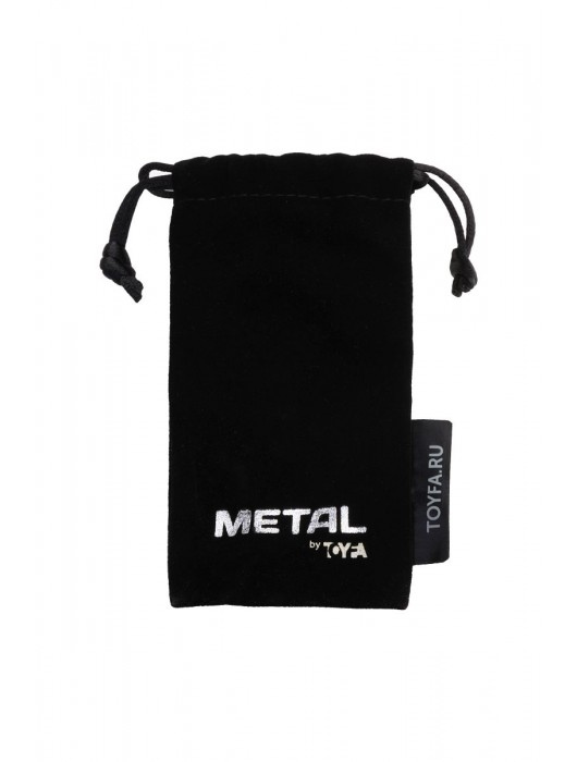 Серебристая конусовидная анальная пробка с фиолетовым кристаллом - 7 см. - ToyFa - купить с доставкой в Курске