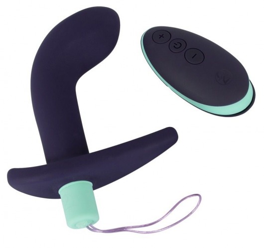 Темно-фиолетовый вибростимулятор простаты с пультом ДУ Remote Controlled Prostate Plug - Orion - в Курске купить с доставкой