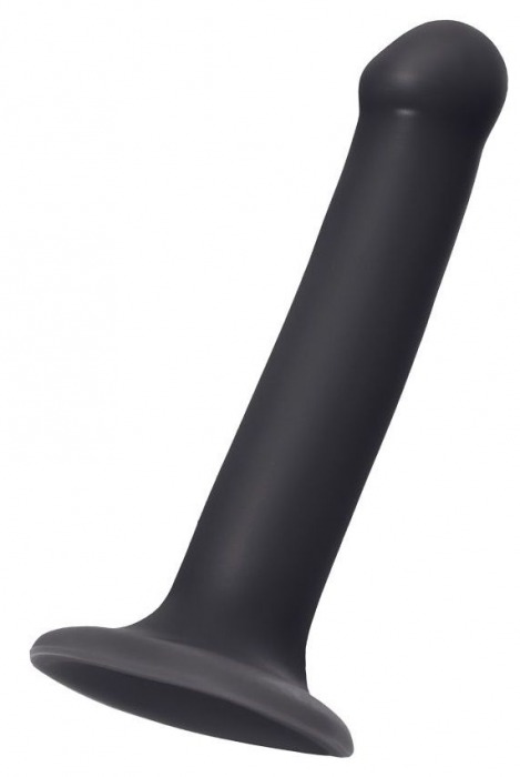 Черный фаллос на присоске Silicone Bendable Dildo M - 18 см. - Strap-on-me - купить с доставкой в Курске