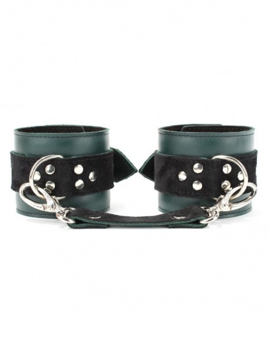 Изумрудные наручники Ladys Arsenal на карабинах - БДСМ Арсенал - купить с доставкой в Курске