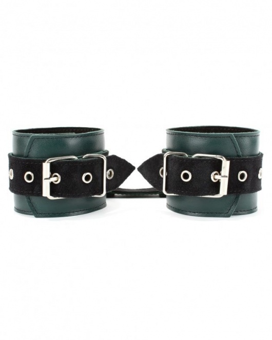 Изумрудные наручники Ladys Arsenal на карабинах - БДСМ Арсенал - купить с доставкой в Курске