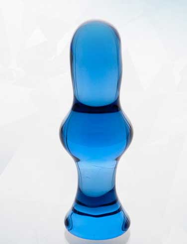 Голубая стеклянная анальная втулка - 12 см. - Sexus в Курске Голубая стеклянная анальная втулка - 12 см. - Sexus