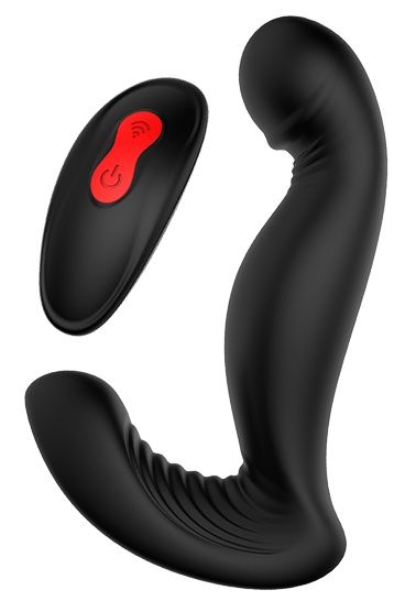 Черный вибромассажер простаты SWIRLING P-PLEASER - Dream Toys - в Курске купить с доставкой