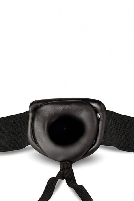 Черный мужской страпон DR. SKIN 6INCH HOLLOW STRAP ON - 16 см. - Blush Novelties - купить с доставкой в Курске