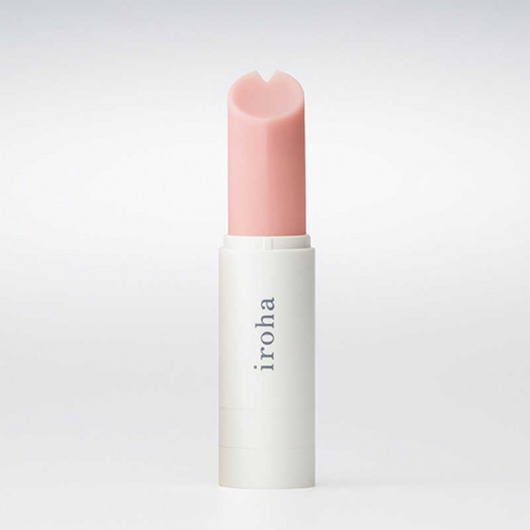 Вибратор в форме тюбика розовой помады IROHA Stick - Tenga